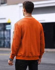 Mens Casual Lightweight CoatChristmas MQ4K - 橘色 - 查看 7
