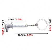 1件/2件便携式迷你卡尺工具，创意钥匙扣钥匙圈游标卡尺，钥匙扣卡尺，测量工具，配件 - 彩色 - 查看 13