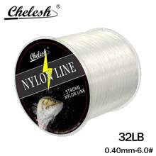 Chelesh 1093yds, 546yds Nylon Monofilament Line, High Strength, Abrasion Resistant, Transparent, Gray, Burgundy 3 Colors Available, 6LB-38LB Strength Options, Smooth Fishing Line, Handmade DIY Beading Thread