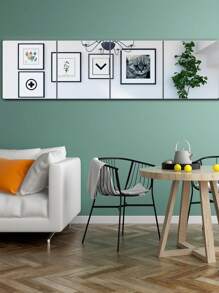 Acrylic Self-Adhesive Square Home Decor Mirror Wall Decal With Frameless Edge Design Self-Adhesive Acrylic Mirror, Shatterproof (Not A True Mirror). (Note: Acrylic Material May Exhibit Slight Shape Variations.) Ideal For Bedrooms, Kitchens, Living Rooms, Offices, Bathrooms, Hallways, Dance Studios, Home Closets, Dance Mirrors, And Gym Room Decor. No Power Source Required