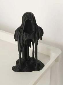 1pc Unique Melting Grim Reaper Statue - Gothic Art Plastic Sculpture, Suitable For Home And Office Decor, Multi-Functional Indoor/Outdoor Use, Great For Halloween And More Holidays, No Power Needed, Gothic Home Decor Halloween Decor Room Decor - Multicolor - View 5