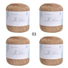 4 Pezzi/Confezione 50g N.3 Filo di Pizzo Multicolore, Lucido, Utilizzabile per Maglioni Lavorati a Mano, Sciarpe e Altri Articoli Decorativi