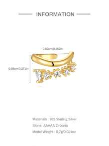 EleRunis 1PC 925 Sterling Silver Ear Cuff Earring Gold Non Pierced Ear Cartilage Clip On Wrap Hoop Filled Tiny Boho Beach Simple Minimalist Delicate Handmade Hypoallergenic Jewelry Gift