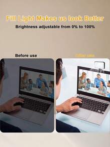 Lumière de selfie portable, éclairage pour vidéoconférence avec pince pour caméra de téléphone, lumière LED amovible pour vidéoconférence, 3 modes d'éclairage, rechargeable, portable, convient aux ordinateurs portables/téléphones/tablettes/appels Zoom/maquillage. Convient aux selfies et à la diffusion en direct, lumière portable