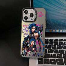 Funda de teléfono para chica de anime compatible con 16, 15, 14, 13, 12, 11, Pro, X, XR, XS, 8, Plus, con una parte trasera mate a prueba de golpes.17,17 Pro - Negro - Ver 3