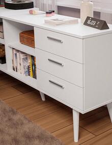 Tocador de Esquina para Maquillaje o Escritorio Madesa Color Blanco - Blanco - Ver 10