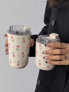 1 cốc thủy tinh cách nhiệt hai lớp bằng thép không gỉ hình trái tim màu hồng 280ml/380ml, cốc, bình đựng nước, thích hợp cho phòng tập thể dục, văn phòng, gia đình, ngoài trời, du lịch, quà tặng ngày lễ, tốt nghiệp, trở lại trường, ngày của mẹ - Nhiều màu - Xem 7