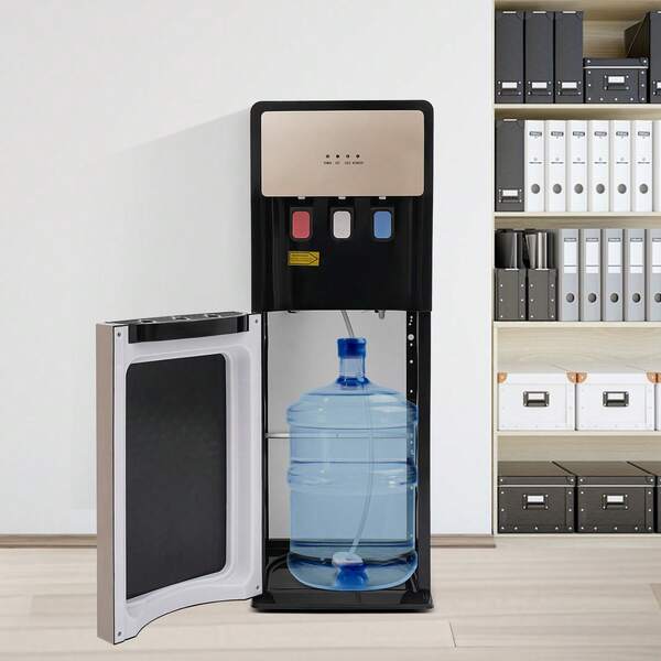 Hot & Cold Standing Water Dispenser,  Water Dispenser Bottom Loading Water Cooler For 5 Gal Bottles W/Indicator Lights	For Home,Office Use (White/Champaign Gold/Silver Grey)