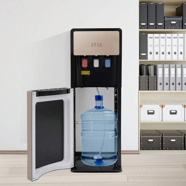 Hot & Cold Standing Water Dispenser,  Water Dispenser Bottom Loading Water Cooler For 5 Gal Bottles W/Indicator Lights	For Home,Office Use (White/Champaign Gold/Silver Grey) - 查看 1