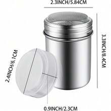 ‌1Pcs Stainless Steel Powder Shaker With Fine Mesh - Leak-Proof Multi-Purpose Duster For Baking, Matcha & Dessert Decorating, Anti-Clog Spice Dispenser For Sugar Flour Cocoa, Ideal For Kitchen & Bartending‌ - mặc định - Xem 2