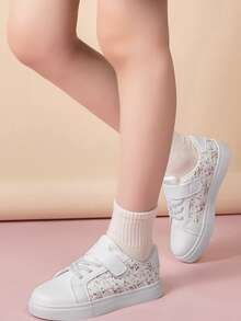 1 Pair Cute Floral Patchwork Casual Fashion Children Outdoor Sports Shoes - White - View 2