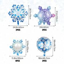 10 quả bóng bay hình bông tuyết chủ đề băng tuyết, trang trí Giáng sinh, Năm mới mùa đông, xứ sở thần tiên băng giá. - Nhiều màu - Xem 6