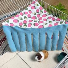 Small Pet Hideaway House, Hanging Corner Hideout For Small Animals, Cozy Corner Pet Hammock Tent, Washable Play & Resting Habitat For Hamsters, Ferrets, Squirrels, Sugar Gliders, Chinchillas, Rabbits, Hedgehogs (Exclusive Pattern)