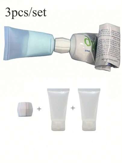 1/3/6pcs/Set Plastic Toothpaste Tubes And Facial Cleanser Adapters And Dispensing Bottles, Convenient Toothpaste And Facial Cleanser Refills, Cosmetic Hose Bottles, Facial Cleanser Colloid Hoses, Toothpaste Dispensing Tool Sets, Home Accessories, Travel Packs Travel Essentials For Vacation Holiday