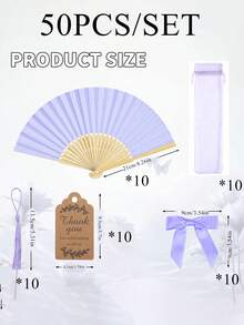 50/25/5 piezas/Set, Abanico plegable de madera rosa con bolsa de regalo y tarjeta de agradecimiento, tarjetas de agradecimiento, abanico plegable de bambú para novia, decoraciones para fiestas solteras, bodas y despedidas de soltera, regalos para damas de honor y decoraciones de boda, regalos de boda perfectos, decoración de boda, muy adecuado para fiestas y eventos, accesorios de verano perfectos, abanico plegable para mujeres