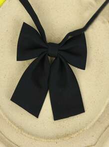 1pc Adjustable Pre-Tied Bow Tie, Suitable For Girls, Preppy Style