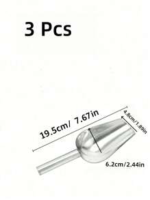 Cirelle 2pcs Stainless Steel Multi-Purpose Kitchen Shovel For Ice, Coffee Beans, Flour, Etc., For Outdoor, Camping, Gift For Father