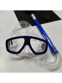 2 piezas Máscara de buceo antivaho aleatoria, Gafas de snorkel y buceo para adolescentes, Máscara de buceo impermeable de PC, Equipo de buceo subacuático