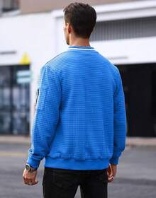 Mens Casual Lightweight CoatChristmas MQ4K - 亮藍色 - 查看 3