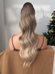 24英寸渐变波浪假莫霍克马尾辫，耐热纤维 - 漸層 - 查看 5