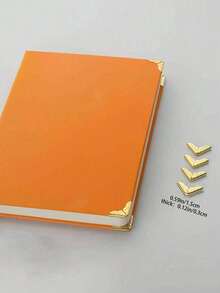 60pcs Golden Metal Book Corner - Book, Photo Album, And Scrapbook Protective Cover, Perfect For Protecting And Decorating Books, Perfect For Students And Returning To School Reading Enthusiasts. Retro Decorative Edge Protector, Suitable For Books, Scrapbooks, Photo Albums, Notebooks, Corner Protectors, School And Office Supplies, Back To School Supplies, School Supplies - Multicolor - View 3