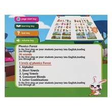 可充电儿童电子有声英语字母书（包含 1 本有声书 + 1 根充电线；34 页内容：英语字母表、短元音、长元音、混合词、字母组合、单词、月份、童谣、对话），送给孩子学习英语的绝佳礼物 - 白色 - 查看 3