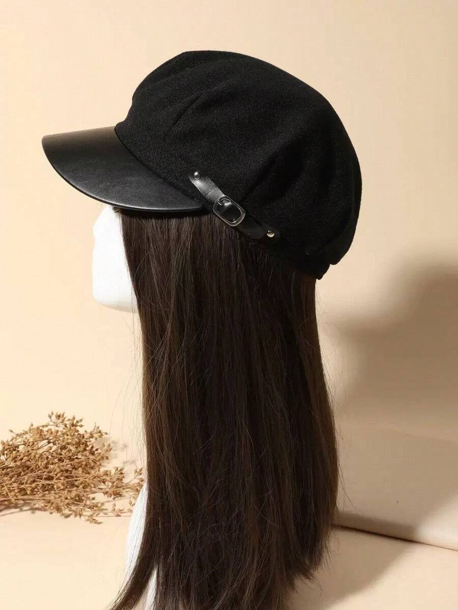 1顶女士搭扣装饰贝雷帽