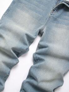 Retro Straight Leg Jeans For Teen Boys, European And American Style - Light Wash - View 3