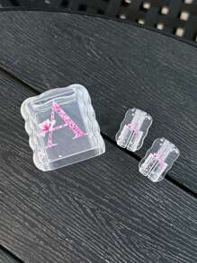 3pcs Set Wavy Pattern Protective Case, 26 Letter A-Z Design, Compatible With Apple Fast Charging Adapter Nan Charger Protector Charger Case Phone Accessories