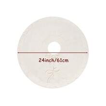 1 pieza Falda de árbol de Navidad tejida: Falda de árbol de 48 pulgadas de color blanco crema con trenzado de punto grueso, decoraciones rústicas de árbol de Navidad, decoración navideña de estilo granja, decoraciones para el hogar y fiestas navideñas, decoración del hogar, decoraciones navideñas, decoración de habitación, decoraciones navideñas de invierno, regalos de Navidad, decoración navideña