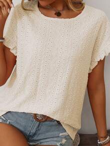 Women T-Shirt, Crew Neck Short Sleeve Solid Summer Loose Tops Streetwear For Casual Daily