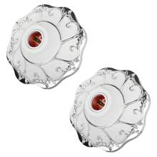 CILIA 1/2/4pcs,Lamp Bulb Socket, E26/E27 ,Screw Light Shade,Textured Roundness Petal Embossed Ceiling Bulb Fixing Holder, For Home