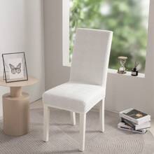 1 Stück/4 Stücke/6 Stücke Stretch Uni Stuhlhussen, weich passende universelle Tischhusse, abnehmbare waschbare Anti-Staub Spandex Stuhlschoner (Fleece) für Esszimmerstühle Zuhause