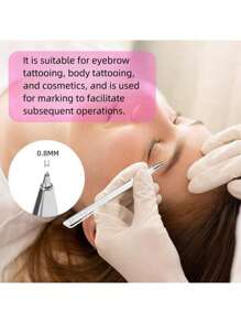 2/4/6/8支装白色眉毛微雕笔，皮肤标记笔，永久化妆纹身定位工具，眉毛绘制工具，万圣节妆容，纹身，价格实惠，圣诞礼物，化妆品，化妆工具，廉价商品，礼物，送她的礼物，圣诞礼物