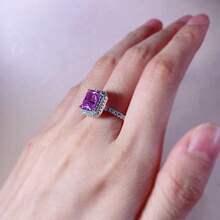 4PCS Women'S Elegant Sterling Silvery Double-Tone Twisted Ring - Rhodium-Plated April Birthstone, Synthetic Cubic Zirconia, All-Season Versatile Jewelry For Daily Wear & Parties - 4PCS - View 1