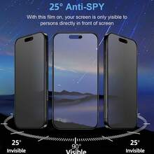ZYONS TPU Luxury Anti-Peeping Privacy Phone Screen Protector 3pcs Matte Anti-Spy Screen Protector Premium 5H+ Ceramic Film TPU Soft Film Non-Glass Plastic Material Matte Anti-Peeping Full Coverage Anti-Drop Anti-Scratch Edge Protection Bubble-Free Compatible With Iphone 17 Pro Max/17 Air/17 Pro/16 Pro Max/16 Plus/15 Pro Max/14/13/12/11/XS Max Birthday Gift Screen Protector For Family And Friends Essential Phone Accessory For Daily Protection Office Home Waterproof Anti-Shock Anti-Fingerprint Spring Birthday Gift Anniversary Gift - Black - View 3