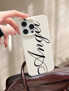 Angel Large Hole Leather Texture White Phone Case, Four-Corner Anti-Drop Camera Enhanced Protection, Prevent Wear And Tear, Comfortable Feel, Protective Buttons, Breathable Heat Dissipation, Dustproof, For Men And Women For Phone X/11/12/13/14/15/16 Plus Promax Pro Series. - 白色 - 查看 4