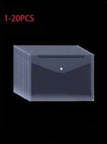 A5/A4 尺寸，10/20 个装，塑料文件夹，透明可重复使用防水文件夹，带按钮，适用于返校、学校用品、学校、教室、图书馆、教师、学生、办公室、家庭、书房、男士、女士、律师、秘书、商务、加厚材质、圣诞节、万圣节礼物