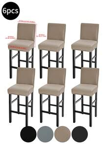 1 cái/2 cái/4 cái/6 cái/30 cái Vỏ bọc ghế bằng lụa sữa kaki chống thấm nước, Thiết kế tối giản cổ điển, Vỏ bọc chống bụi co giãn cho ghế khách sạn, nhà hàng, phòng khách, Có sẵn màu đen, xám nhạt, xám sao băng - Nhiều màu - Xem 21