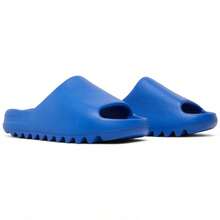 Adidas Chanclas Yeezy Slide Azure para hombre, de estilo informal, de espuma EVA cómoda y de estilo audaz, ID4133 - Azur - Ver 7