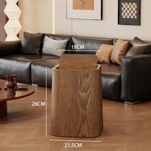 سلة مهملات خشبية بنمط الخشب، سلة نفايات فاخرة عتيقة للاستخدام في المنزل والغرفة المعيشية والنوم والمكتب والفندق