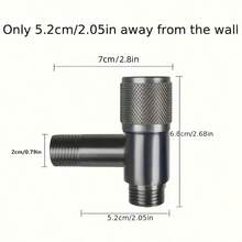 1 pezzo Valvola angolare in acciaio inossidabile ad alto flusso, 1 ingresso 2 uscite o 1 ingresso 3 uscite, rubinetto a 3 vie per lavatrice, valvola a triangolo a 3 controlli 4 vie o a 2 controlli 3 vie antiscivolo per bagno e toilette, con manopola girevole e nucleo in ottone a doppia apertura