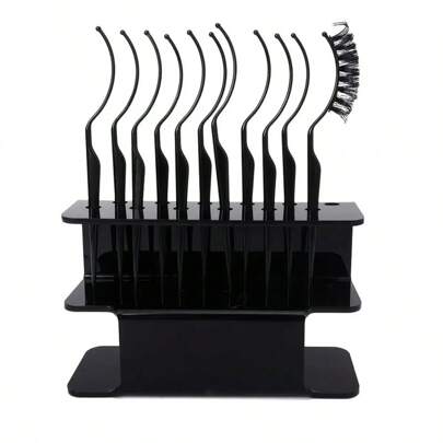 HMQ beauty 12 piezas Varilla de prueba de pestañas, soporte de exhibición de pestañas postizas hecho de material acrílico - Experimenta rápidamente el efecto de usar pestañas, herramienta de asistencia de maquillaje