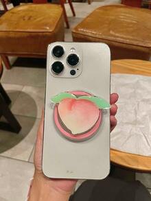 Cute Fruit Pattern Magnetic Phone Stand, Peach, Strawberry, Grape Phone Back Holder, Multi-Function Stand Compatible With IPhone, Android Phone, Gift For Birthday, Family, Friends Push-Pull Phone Grip Phone Holder Phone Accessories - Multicolor - View 15