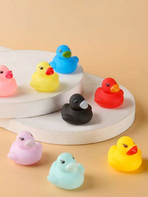 36/12/6pcs Colored Rubber Duck Bath Toys, Ducklings That Can Make Noise When Ducklings Are Pinched, Summer Beach Ducklings, Decorations For Swimming Pool Activities, Gifts For Friends, Swimming Pool Party Gifts, Mini Toys, Duck Party Decoration Toys, Holiday Gifts And Christmas Gifts.