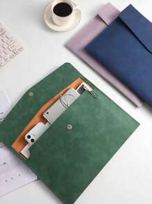 1pc A4/A5 2026 Planner PU Leather Waterproof File Folder, Document Organizer, File Envelope Set, Tablet Sleeve, With Magnetic Snap Closure, Suitable For Home, School, Office, Student Stationery (Brown, Black, Green, Gray, Blue)