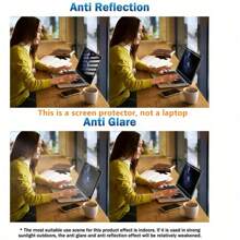 1 片 16 英寸笔记本电脑屏幕保护膜 - 防蓝光和防眩光滤镜，适用于 HP//华硕/微星/雷蛇灵刃 16 英寸（屏幕比例 16:10）笔记本电脑