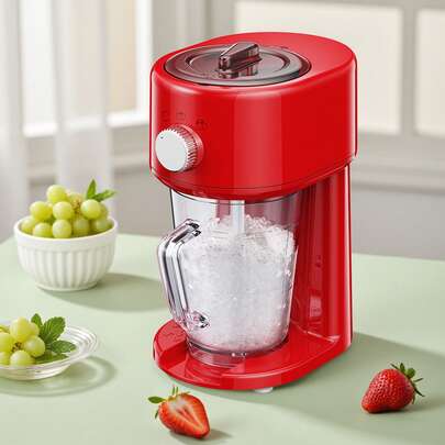 Reemix Shaved Ice Machine, Electric Ice Shaver And Snow Cone Machine With Large Capacity Storage, Portable Ice Crusher Ice Thickness Can Be Adjusted