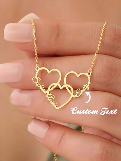 Collar personalizado con corazón y múltiples nombres de familia, collar personalizado para mamá, regalo del Día de la Madre, esposa