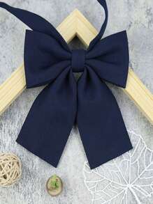 1pc Adjustable Pre-Tied Bow Tie, Suitable For Girls, Preppy Style